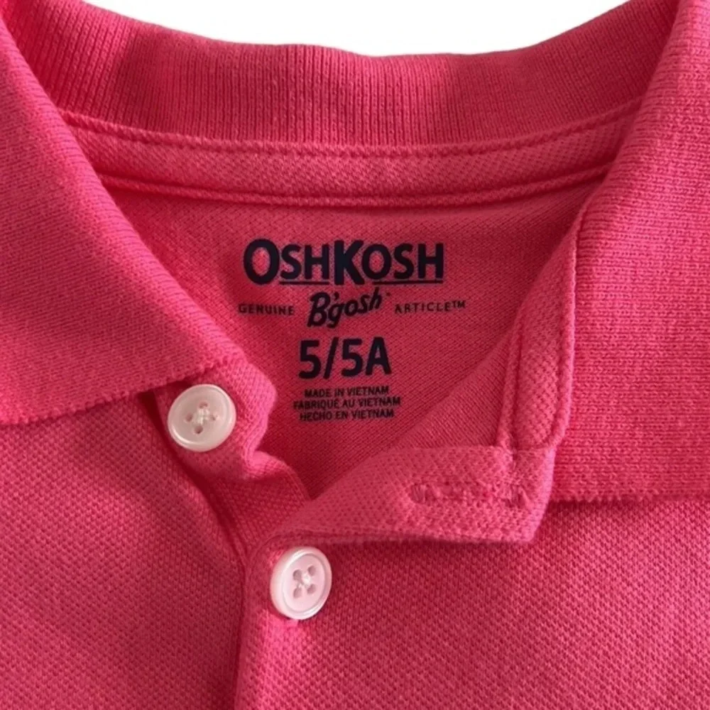 OshKosh B’gosh pink collared shirt. Size 5. NWOT.